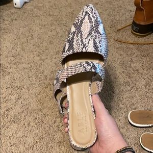 Adorable ABLE Snakeskin Flats